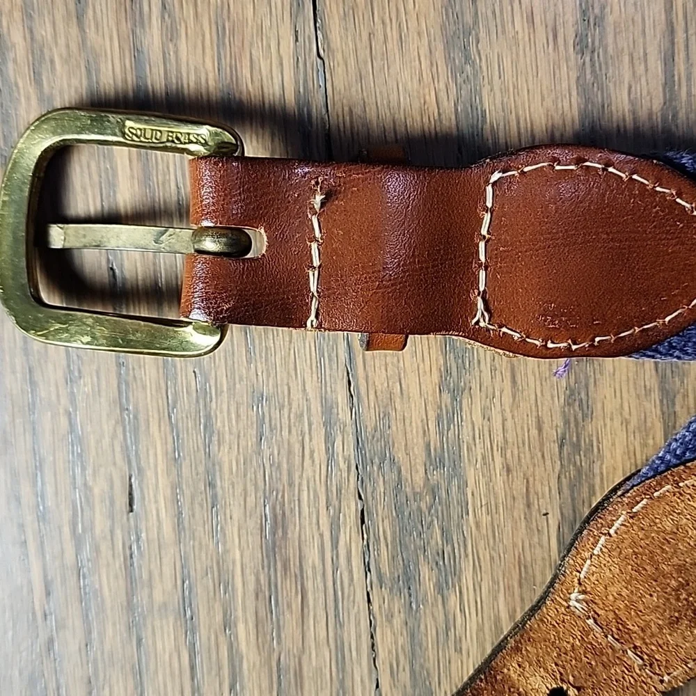 Kids' Brown and Blue Belt with Whale Design